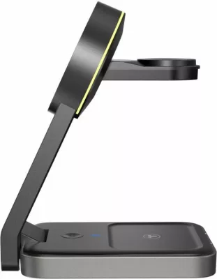 Karikues induktiv 3-në-1 Tech-Protect QI15W-A28 me MagSafe, për smartphone, Apple Watch dhe AirPods, i zi