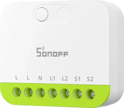 Switch smart Sonoff MINI-ZB2GS ZigBee 3.0 dy-kanal 2x10A/16A modul mini router Zigbee, bardh