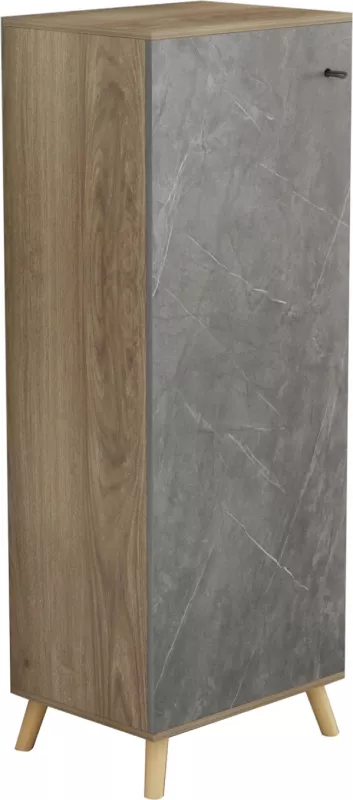 Dollap këpucësh ALVARO FH8954.14 melaminë, teksturë guri, 50x38x135 cm