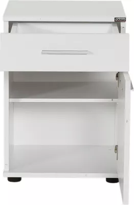 Komodinë e bardhë për dhomë gjumi, Hanah Home, Kmd-511-Bb-1