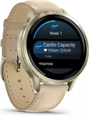 Smartwatch Garmin Venu® 4, Lunar Gold/Bone & Light Sand Band, 41 mm