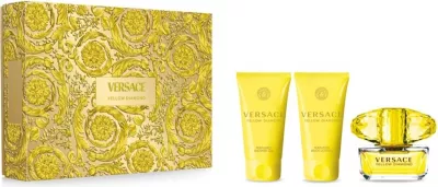 Set Eau de Toilette për femra Versace Yellow Diamond 50ml + xhel dushi 50ml + balsam trupi 50ml