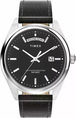 Orë dore për meshkuj Timex, e zezë