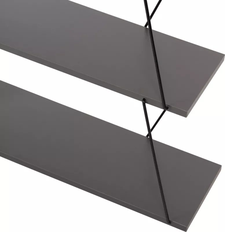 Mini Raft metalik për dokumente dhe libra, 65x22-24x146Hcm, e zezë