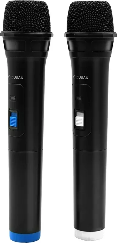 Karaoke mikrofonë SQUEAK VocalDuo 2,4G SQ1007, Set 2 copë, E zezë
