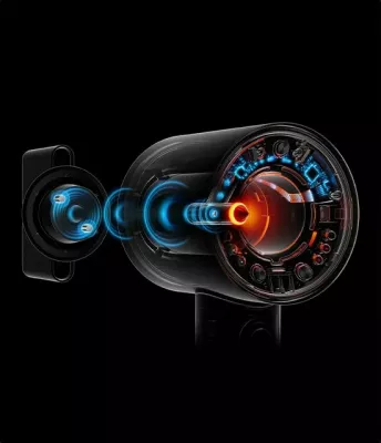Tharëse flokësh Dyson Supersonic Nural, 1600 W, 13.3 l/s, Blu, Portokalli