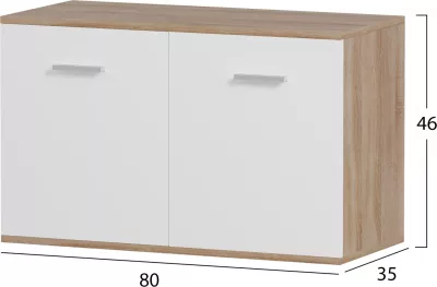 Set hyrje 3 pjesë DIONNE FH21058 melaminë në sonama-bardhë