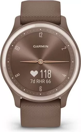 Smartwatch Garmin vívomove Sport, OLED, GPS, ngjyrë ari rozë