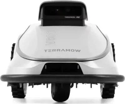 Robot kositës bari TERRAMOW V600 Wireless, deri 600 m², Wi‑Fi/4G, i bardhë/gri, set me garazh + 9 thika + SIM 1GB