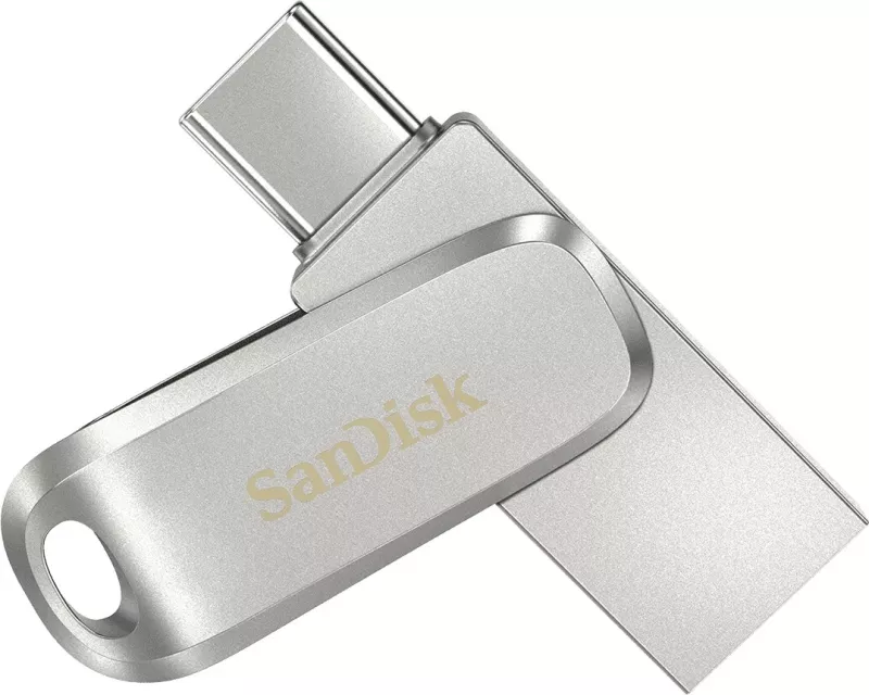 USB SanDisk Ultra Dual Drive Luxe, 128 GB, USB Type-A / USB Type-C, 3.2 Gen 1, Çelik
