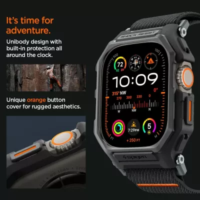 Mbështjellës Spigen Lite Fit Pro me rrip për Apple Watch Ultra 1/2 (49mm), Matte Black