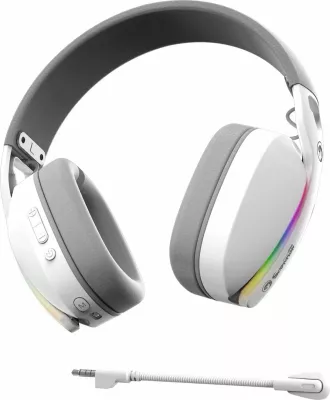 Kufje Marvo HG9086W Wireless Gaming RGB, 2.4G/BT5.3/Me kabllo, E bardhë