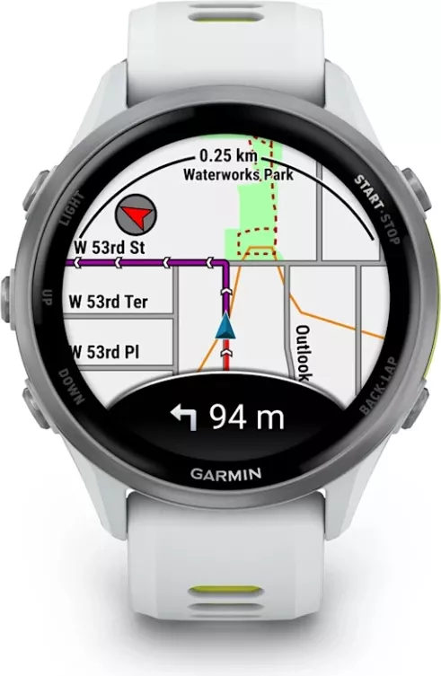 Smartwatch Garmin Forerunner® 970 Titanium (Whitestone Case, Whitestone/Translucent Amp Yellow Strap) thumbnail 2