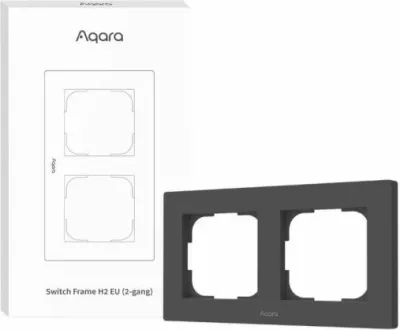 kornizë switch AQARA H2 EU FE-X01D-G, dyfish (2-gang) 86×157 mm, gri