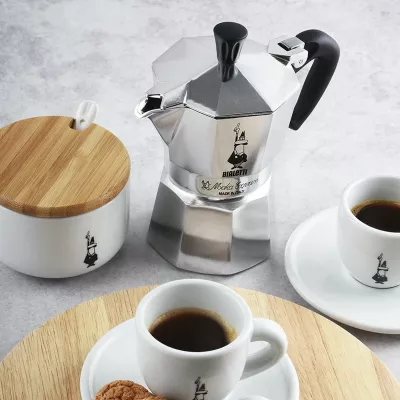 Moka pot Bialetti Moka Express 3 filxhana, alumini, argjend