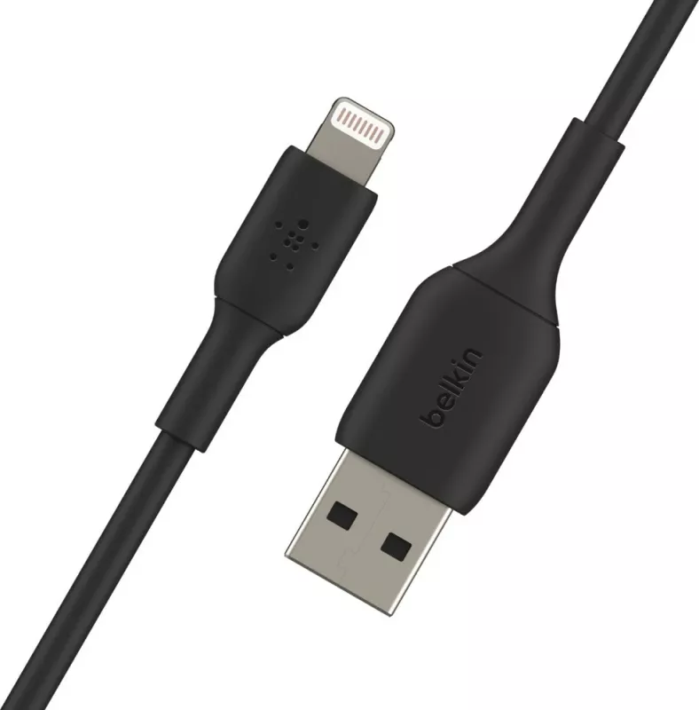 Kabllo Belkin PVC USB-A në Lightning, 1M, e Zezë