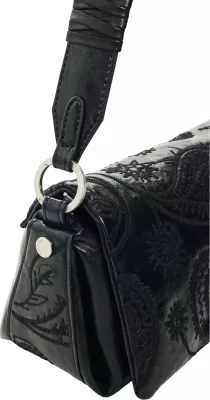 Çantë krahu për femra Desigual Siroco Naron Mini Fla 26WAXPA9, e zezë