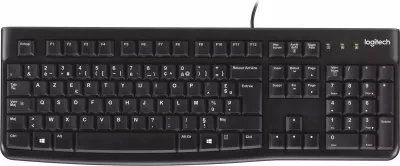 Tastierë Logitech K120, AZERTY, me kabllo, e zezë