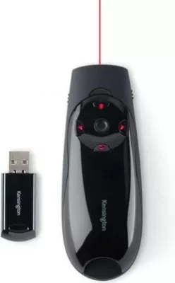 Prezenter wireless Kensington Presenter Expert, laser i kuq, kontroll kursor, RF, USB, 45 m, i zi
