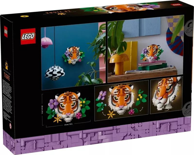 Set LEGO ART The Fauna Collection Tiger 31217 për të rritur, 744 pjesë