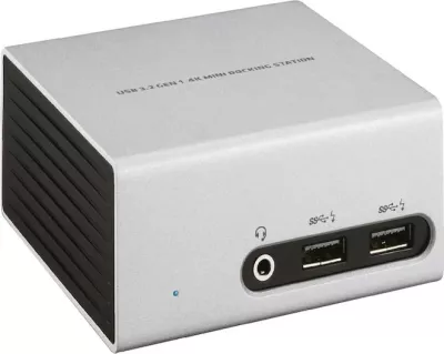 Docking station Club3D USB 3.2 Gen 1, 4K, 4x USB3, HDMI, DVI, LAN, argjendtë/zi