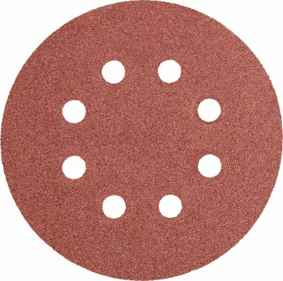Disk lëmues Graphite 55H942, 125 mm, K100, 8 vrima, 5 copë