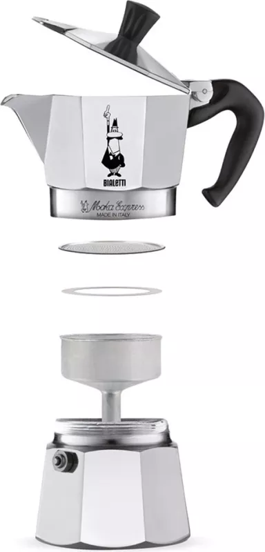 Aparat kafeje BIALETTI MOKA EXPRESS 18TZ, 900 ml argjendtë