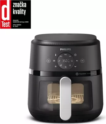 Fritezë me ajër Philips NA221/00, 4.2 L, 1500 W, e zezë/argjendtë