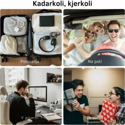 Makinë rroje Yoose Mini 5, 5 tehe (4+1), USB-C, IPX7, 90 min, e zezë, set 6 copë
