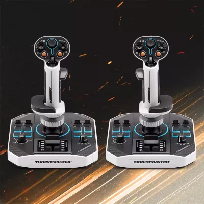 Set joystickësh Thrustmaster Sol-R 2 HOSAS Space Sim Duo për PC, 2x flight stick, RGB, 88 komanda, bardh/zi, set 2 copë