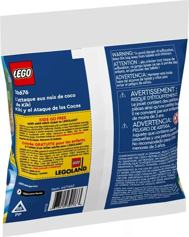 Set LEGO Sonic the Hedgehog 30676 Kiki's Coconut Attack, 42 pjesë