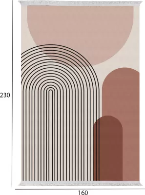 Tepih për dhomë ndeje me thekë, Josiane FH7675.48, shumëngjyrësh, 160x230 cm