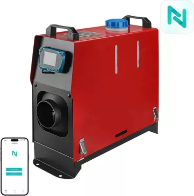 Ngrohës parkimi BlitzWolf BW-AH-V2B-BT, 5kW, 12V, me Bluetooth, i kuq