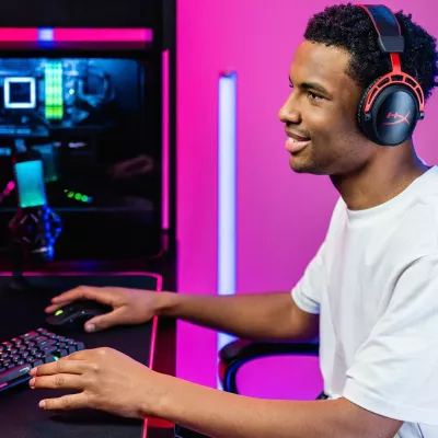 Kufje gaming wireless HyperX Cloud Alpha Wireless (4P5D4AA), bateri 300 orë, mikrofon i shkëputshëm, DTS HeadphoneX, kuqe