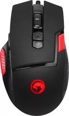 Set Maus + Mauspad Marvo M355+G1 7200 DPI USB, kuqe/zi, 2-në-1