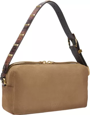 Çantë për femra Pinko Bauletto Trittico Suede Sprayi 106761 A3DB, bezhë