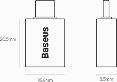 Adapter USB Type-C në USB-A 3.2 Gen 1 Baseus Ingenuity Series, Blu