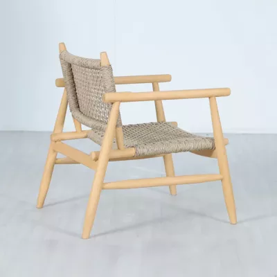 Karrige e ulët LALOU, natyrale, 73.5x67x80cm