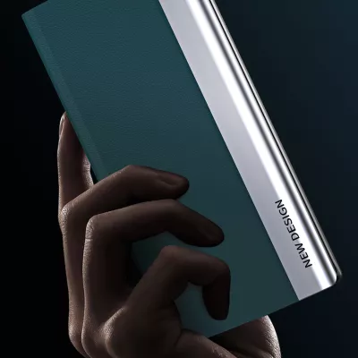 Mbështjellës Hurtel Sleep Case Pro për Xiaomi Redmi 11A / Poco C55 / Redmi 12C, me kapak dhe mbajtëse, e zezë