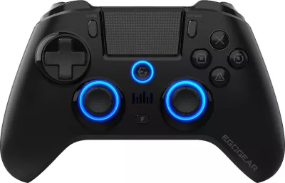 Kontroller wireless RGB EGOGEAR SC15 për PS4/PS3/PC, Bluetooth, jack 3.5mm, i zi