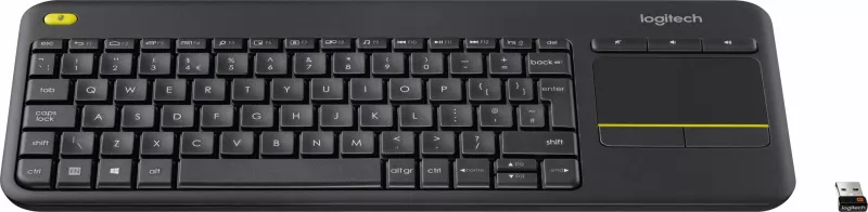 Tastierë wireless Logitech WIRELESS TOUCH KEYBOARD 400PLUS me touchpad, e zezë