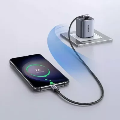 Kabllo USB-C UGREEN 50122B, 0.5m, 60W, Gri