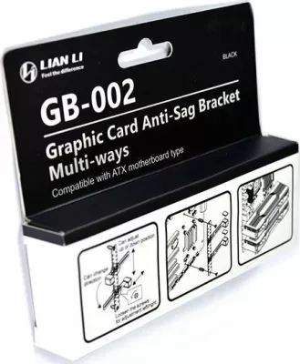 Mbajtëse karte grafike Lian Li GB-002 anti-sag, e zezë