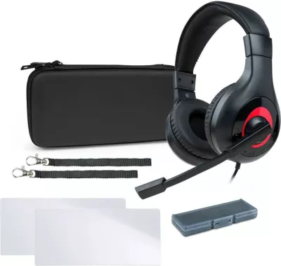 Set aksesorësh 6-në-1 Bigben Essential Pack për Nintendo Switch/Switch Lite, e zezë, set 6-në-1