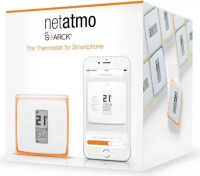 Termostati inteligjent Netatmo, kontrolli i ngrohjes, i bardhë