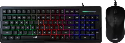 Tastierë me maus Baracuda Orca BGC-011, RGB, me kabllo, e zezë