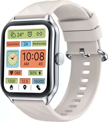 Smartwatch Zeblaze GTS 4 1.94" AMOLED, thirrje me Bluetooth, IP68, pa GPS, bateri 300 mAh, argjendtë