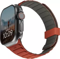 Rrip silikoni për Apple Watch UAG Pathfinder, magnetik, 42/44/45/46/49mm, portokalli