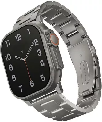 Rrip çeliku inox për Apple Watch UNIQ Osta, 42/44/45/49mm, Argjend