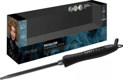 Shkop për kaçurrela Revamp Progloss Tight Curl Stick TO-1100, 10 mm, 120-210°C, i zi, me dorëzë rezistente ndaj nxehtësisë